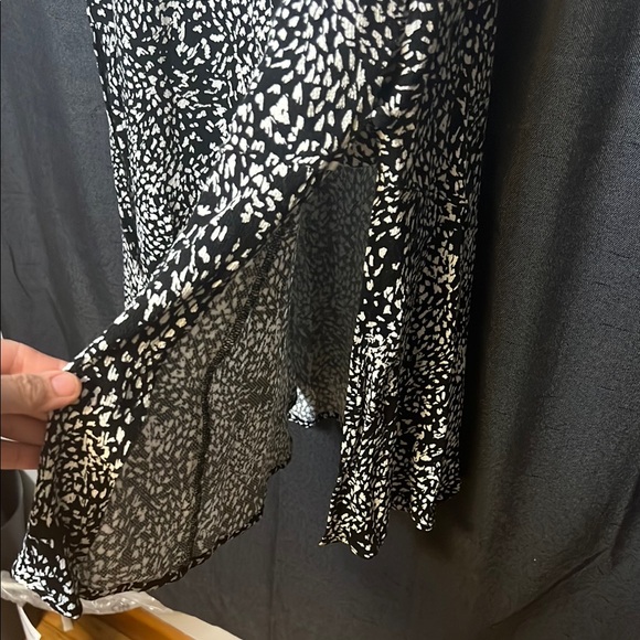 Free People Dress Black & White with decorative buttons down one side. Size 4 - Picture 5 of 15